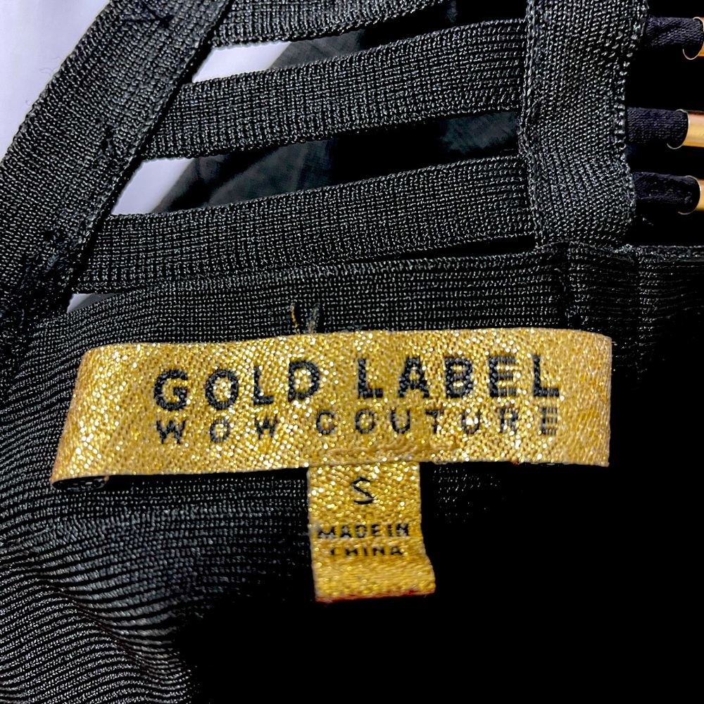 Black Bodycon With gold detailing Dress